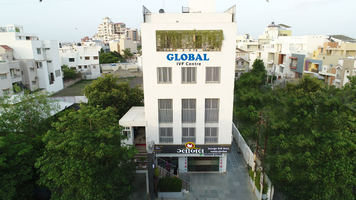 Global IVF Centre — five-storey purpose-built fertility hospital on 150ft Ring Road, Rajkot, Gujarat