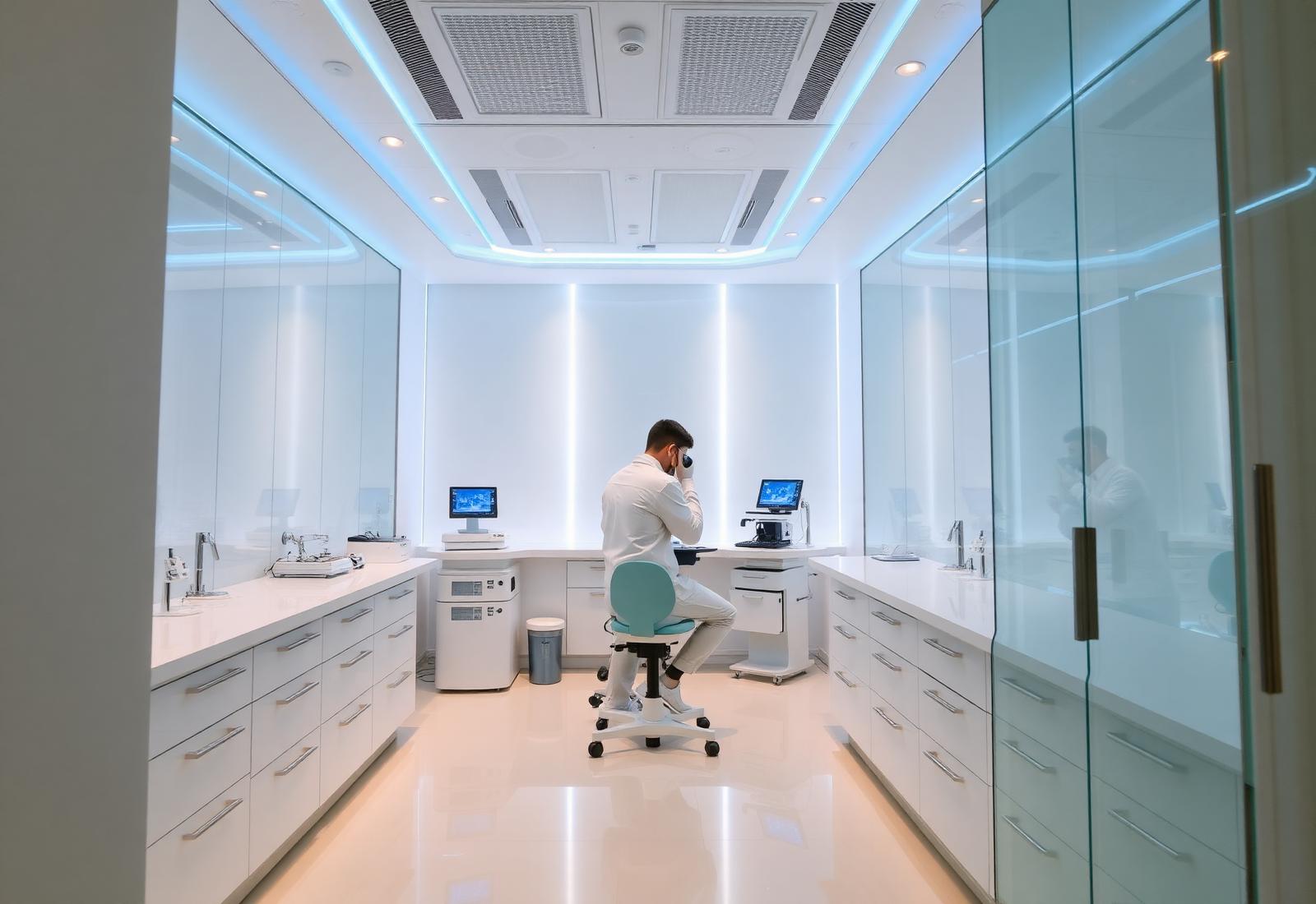 ISO-certified embryology laboratory at Global IVF Centre with class-100 clean-air incubators and time-lapse imaging